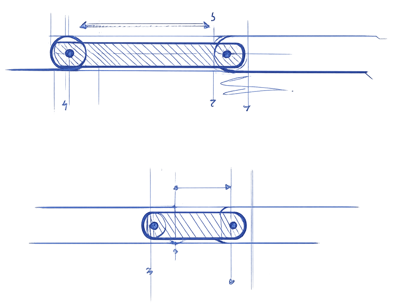 Mechanical Slot And Pin Assembly Sketches 1 Transparent